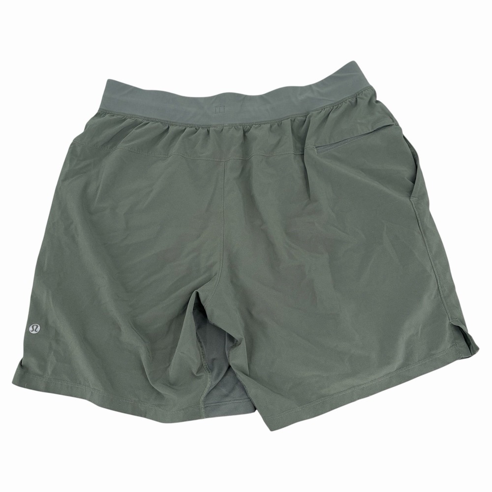 Lululemon Zeroed In Shorts Mens Large Green 7" Linerless Pockets Training Gym - Picture 2 of 9